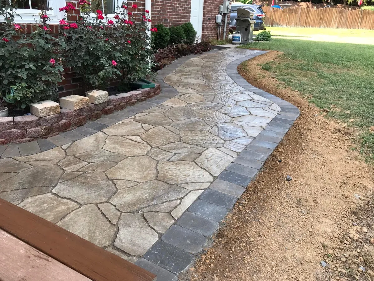 Garden path walkway installation Knoxville TN